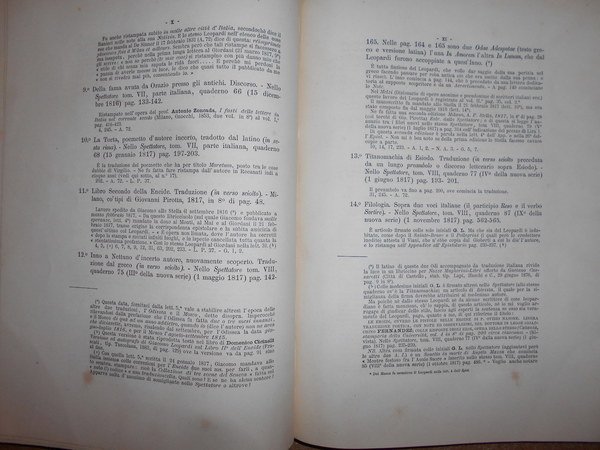 VECCHIE PAGINE di Bibliografia Leopardiana