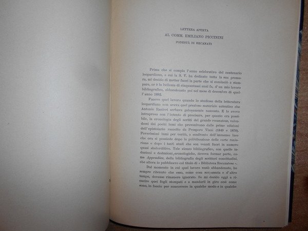 VECCHIE PAGINE di Bibliografia Leopardiana