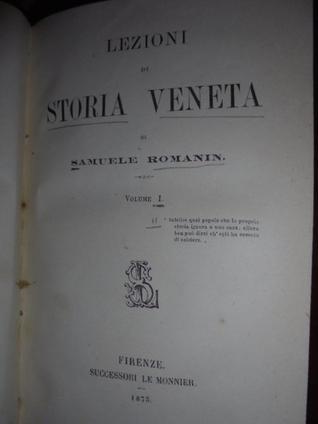 (Veneto) Lezioni di Storia Veneta