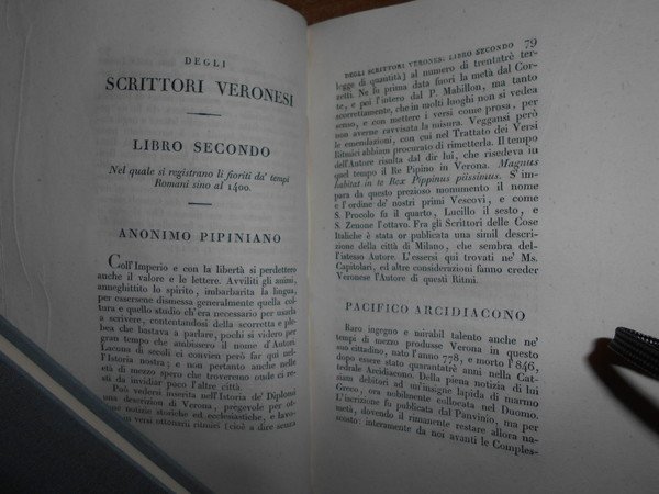 (Verona) Notizia degli Scrittori Veronesi di Scipione Maffei