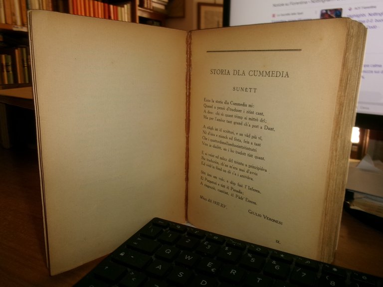VERONESI DANTE ALIGHIERI. LA DIVINA COMMEDIA tradotta in dialetto bolognese …