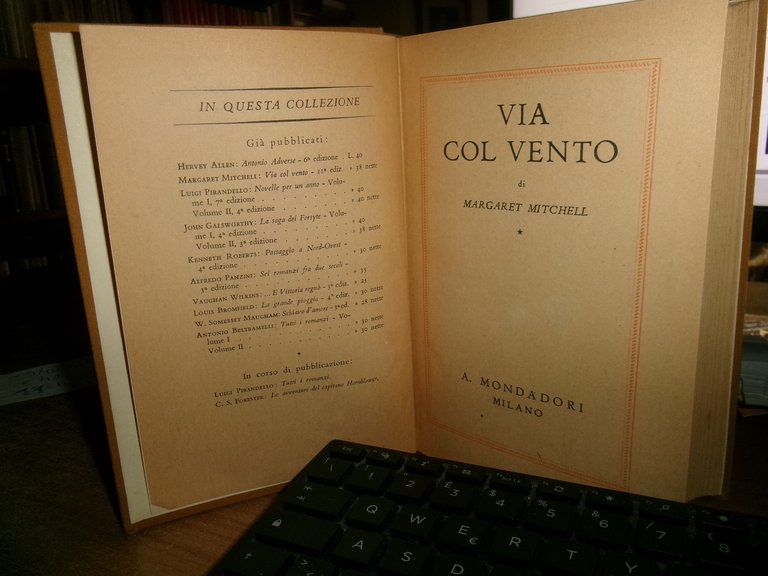 VIA COL VENTO di MARGARET MITCHELL 1940