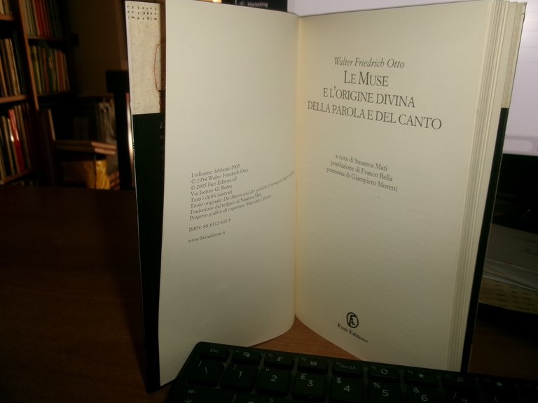 WALTER FRIEDRICH OTTO. LE MUSE e l' origine divina della …