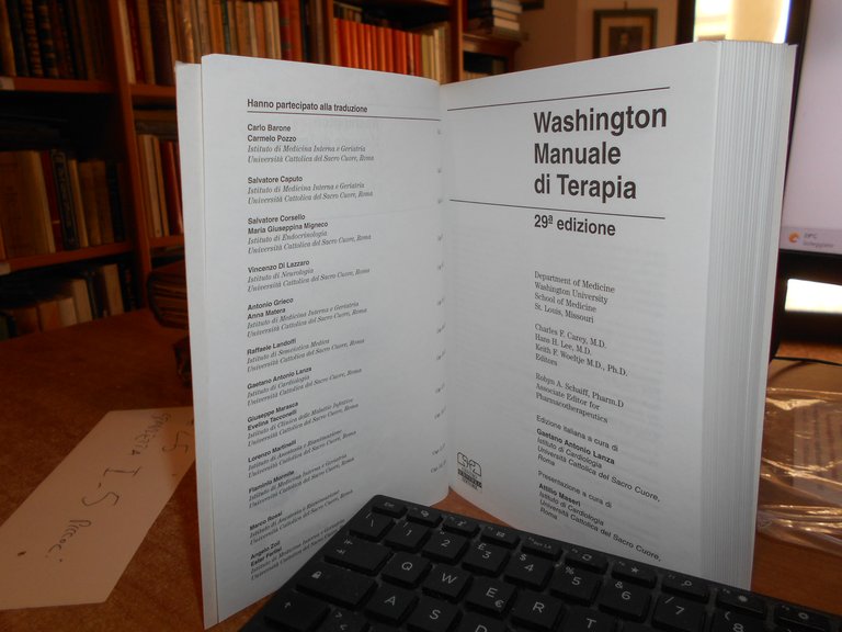 WASHINGTON Manuale di Terapia 29ma edizione 1999