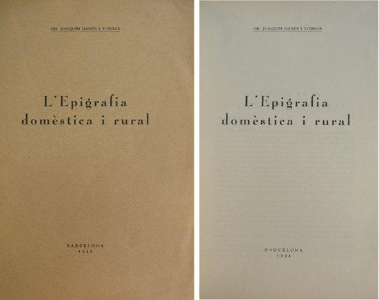 L'Epigrafia domèstica i rural.