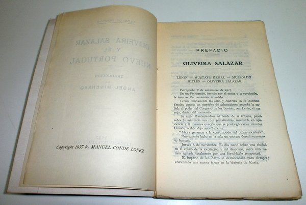Oliveira Salazar y el nuevo Portugal. Traducción de Angel Minchero.