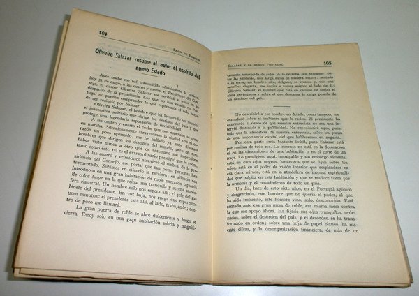 Oliveira Salazar y el nuevo Portugal. Traducción de Angel Minchero.