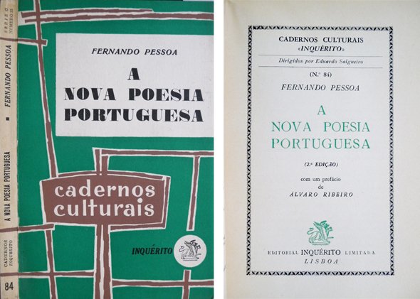 A Nova Poesía Portuguesa. Prefácio de Alvaro Ribeiro.