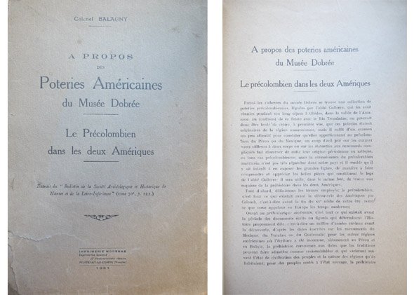 A propos des Poteries Américaines du Musée Dobrée. Le Précolombien …