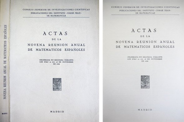 Actas de la Décima Reunión Anual de Matemáticos Españoles, celebrada …