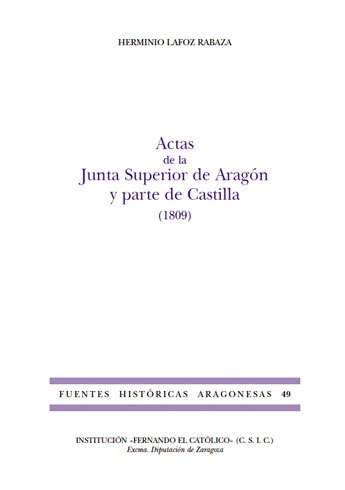 Actas de la Junta Superior de Aragón y parte de …
