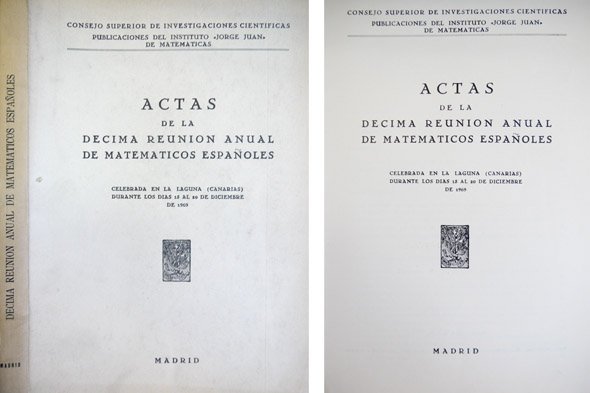 Actas de la Novena Reunión Anual de Matemáticos Españoles, celebrada …