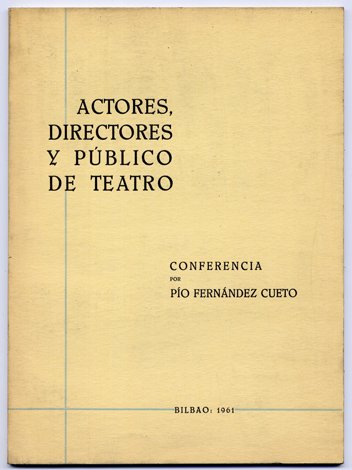 Actores, directores y público de teatro. Conferencia patrocinada por el … | Immagine principale