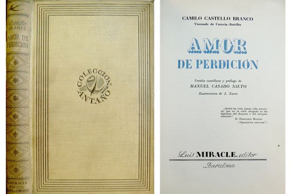Amor de perdición. Versión castellana y prólogo de Manuel Casado …