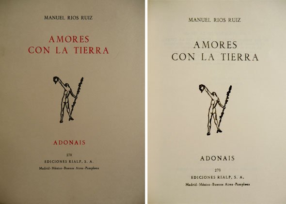 Amores con la tierra. Poemas.