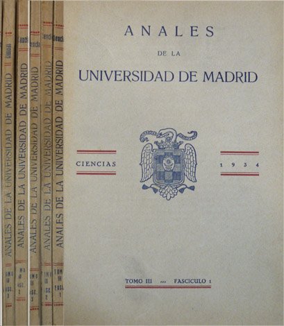 Anales de la Universidad de Madrid. Ciencias. Tomos I - …