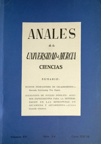 Anales de la Universidad de Murcia. Ciencias. Volúmen XVI, nº …