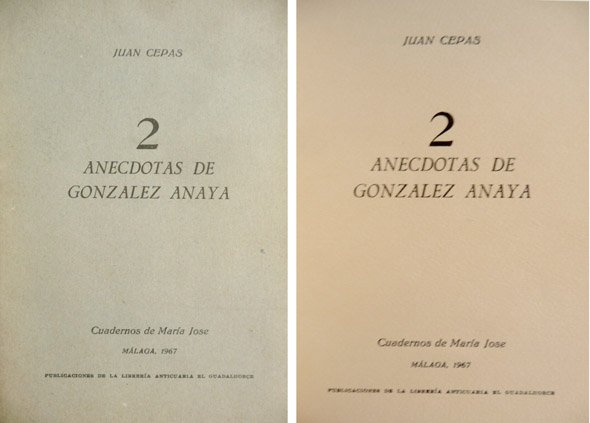 Anécdotas de González Anaya.