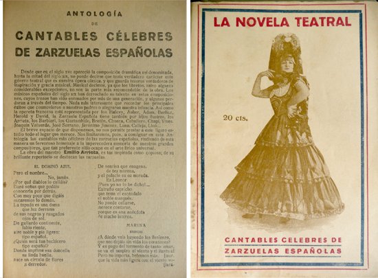 Antología de cantables célebres de Zarzuelas españolas.