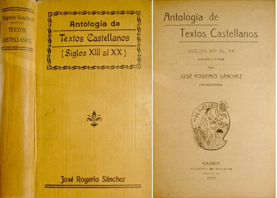 Antología de Textos Castellanos. Siglos XIII al XX. Ordenada y … | Immagine principale