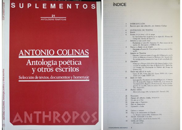 Antología poética, y otros escritos. Selección de textos, documentos y …