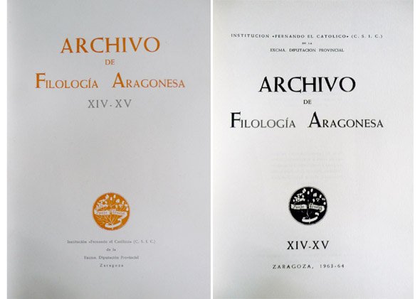 Archivo de Filología Aragonesa. XIV-XV. Manuel Alvar: Proyecto de un …