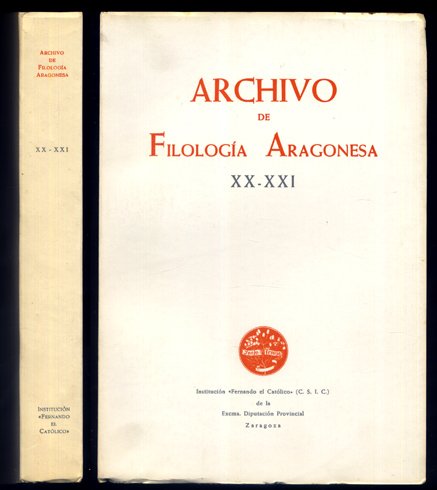 Archivo de Filología Aragonesa. XX-XXI. Manuel Alvar: El léxico de …