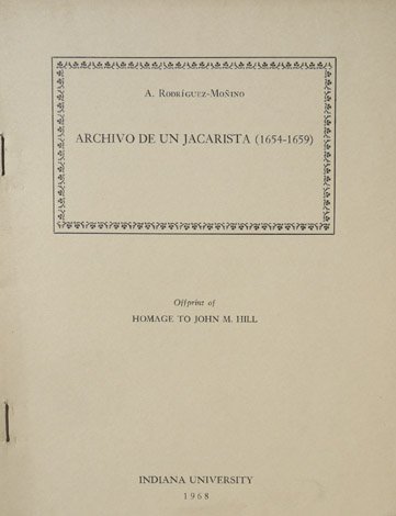 Archivo de un jacarista (1654-1659).