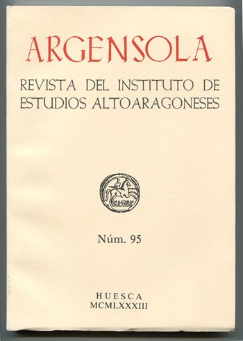Argensola. Revista del Instituto de Estudios Altoaragoneses. Número 95. (Carmen …
