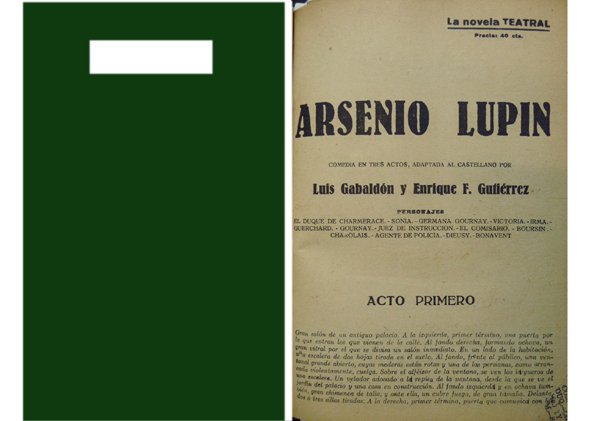 Arsenio Lupin. Comedia en tres actos.