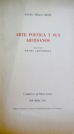 Arte poética y sus artesanos.