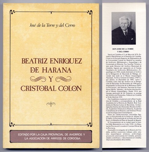 Beatriz Enriquez de Harana y Cristobal Colón. Introducción de Juan …