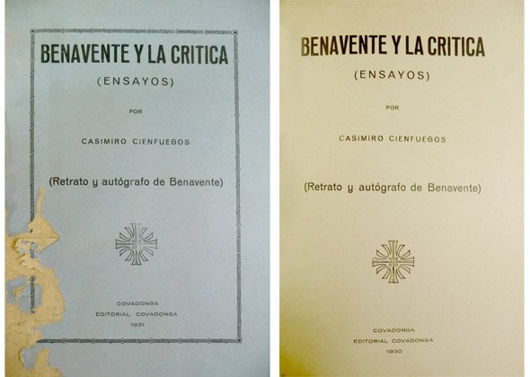 Benavente y la crítica. Ensayos.
