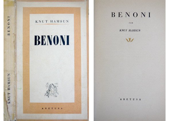 Benoni. Novela. Traducción de Rafaela Ferro.