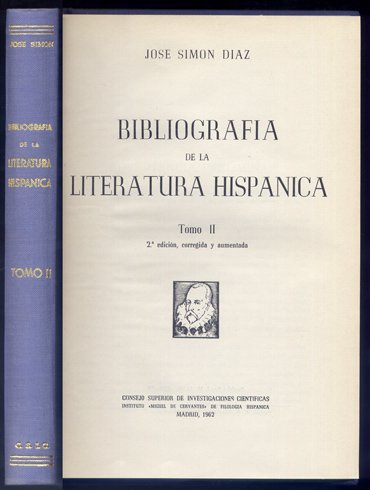 Bibliografía de la Literatura Hispánica. Tomo II: Repertorios y estudios …