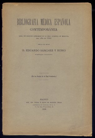 Bibliografía Médica Española Contemporánea.