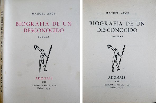 Biografía de un desconocido. Poemas. | Immagine principale