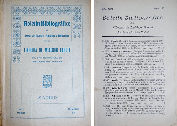 Boletín Bibliográfico de la Libreria de. Nº 51