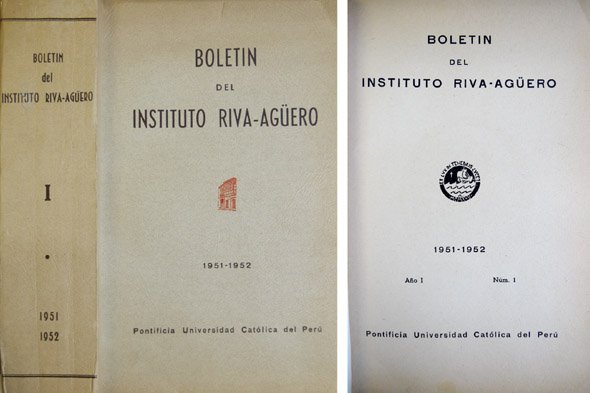Boletín del Instituto Riva - Agüero. Año I, Número 1, …