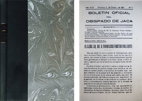 Boletín Oficial del Obispado de Jaca. Enero-Diciembre de 1921.
