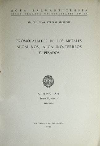 Bromotaliatos de los metales alcalinos, alcalino-terreos y pesados.