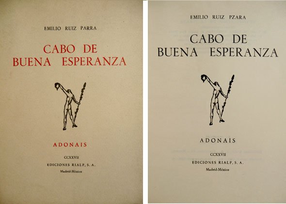 Cabo de Buena Esperanza. Poemas.