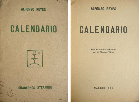 Calendario. Con un retrato del autor por José Moreno Villa.