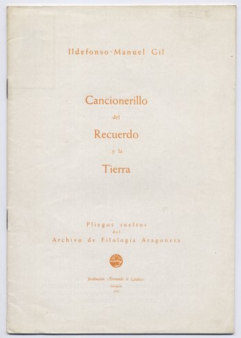 Cancionerillo del Recuerdo y la Tierra.