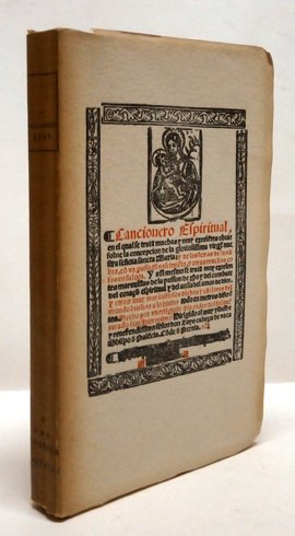 Cancionero Espiritual. (Valladolid, 1549). Reimpreso directamente de la primera edición. … | Immagine principale