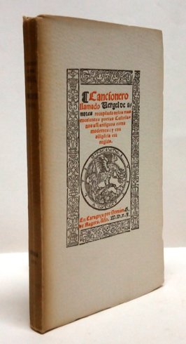 Cancionero llamado Vergel de Amores (Zaragoza, Esteban de Nájera,1551). Prólogo …