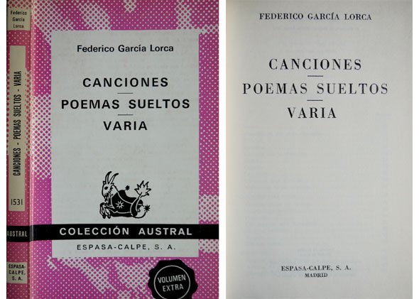Canciones. Poemas sueltos. Varia.