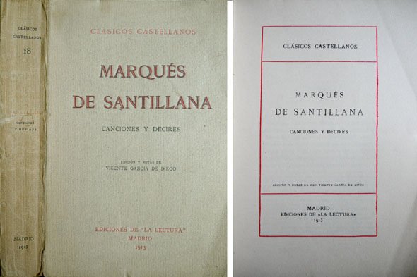 Canciones y Decires. Edición y notas de Vicente García de …