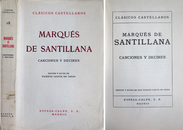 Canciones y Decires. Edición y notas de Vicente García de …