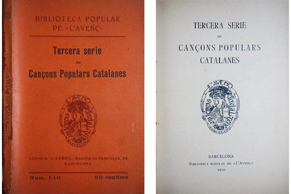 Cançons Populars Catalanes. Tercera Serie.